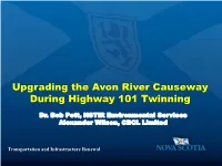 Upgrading the Avon River Causeway During Highway 101 Twinning