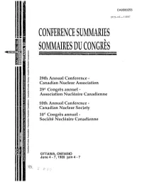 Conference Summaries Sommaires Du Congrès