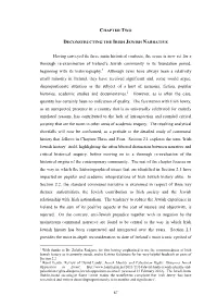 Having Surveyed Its Three Main Historical Contexts, the Scene Is Now Set for a Thorough Re-Examination of Ireland's Jewish