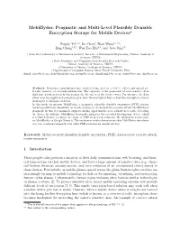 Mobihydra: Pragmatic and Multi-Level Plausibly Deniable Encryption Storage for Mobile Devices?