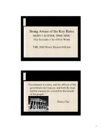 Parliamentary Procedure: Being Aware of the Key Rules