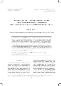 Benefits and Challenges of Community-Based Ecotourism in Park-Fringe Communities: the Case of Mesomagor of Kakum National Park, Ghana