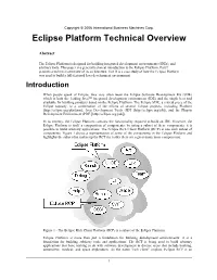 Eclipse Platform Technical Overview