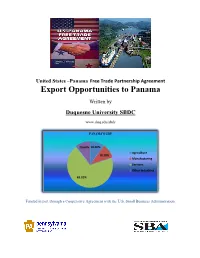 Export Opportunities to Panama Written By