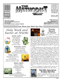 Holy Week and Easter at NUMC