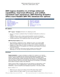 IBM Cognos Analytics 11.2 Brings Enhanced Capabilities, Improved