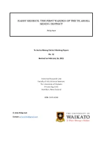 The First Warden of the Te Aroha Mining District