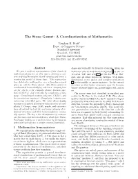 The Stone Gamut: a Coordinatization of Mathematics