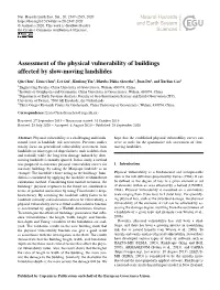 Assessment of the Physical Vulnerability of Buildings Affected by Slow-Moving Landslides