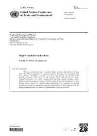 Dispute Resolution and Redress