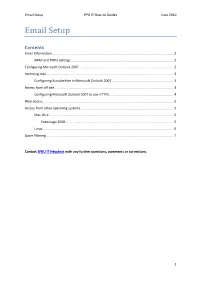 Email Setup PPD IT How-To Guides June 2010