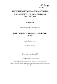Grant and Dr Allan Kerr- Grant