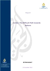 Jordan: the Difficult Path Towards Reform