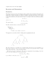 Recursion and Memoization