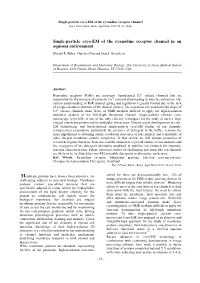 Single-Particle Cryo-EM of the Ryanodine Receptor Channel in an Aqueous Environment