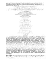 A Taxonomic Conspectus of Phrymaceae: a Narrowed Circumscriptions for Mimulus , New and Resurrected Genera, and New Names and Combinations