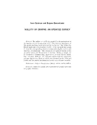 Ivan Gutman and Bojana Borovicanin NULLITY of GRAPHS: AN