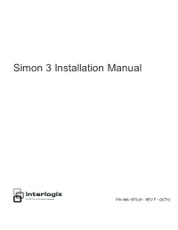 Simon 3 Installation Manual