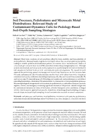 Soil Processes, Pedofeatures and Microscale Metal Distributions: Relevant Study of Contaminant-Dynamics Calls for Pedology-Based Soil-Depth Sampling Strategies