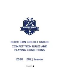 2020/21 NCU Playing Conditions