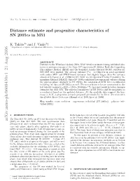 Distance Estimate and Progenitor Characteristics of SN 2005Cs In