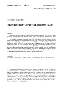 How to Efficiently Protect a Domain Name?