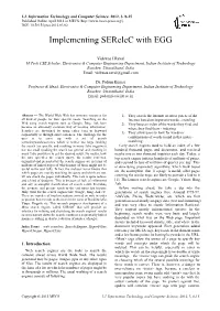 Implementing Serelec with EGG