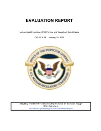 OIG 13-A-08 Independent Evaluation of NRC's Use and Security of Social