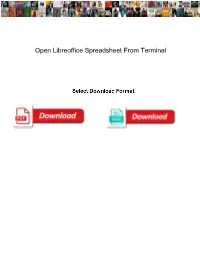 Open Libreoffice Spreadsheet from Terminal