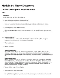 Photo Detectors