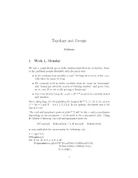 Topology and Groups