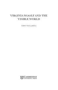 Virginia Woolf and the Visible World