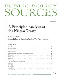A Principled Analysis of the Nisga'a Treaty