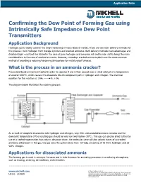 Confirming the Dew Point of Forming Gas Using Intrinsically Safe