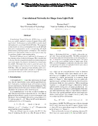 Convolutional Networks for Shape from Light Field