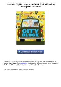 Download Cityblock an Abrams Block Book Pdf Book by Christopher Franceschelli