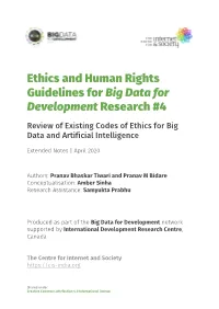 Ethics and Human Rights Guidelines for ​Big Data for Development ​ Research #4
