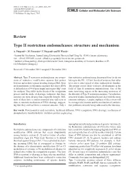Review Type II Restriction Endonucleases