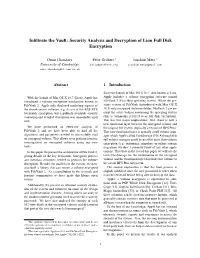 Security Analysis and Decryption of Lion Full Disk Encryption