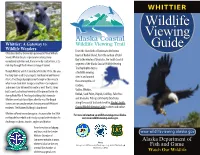 Whittier Wildlife Viewing Guide