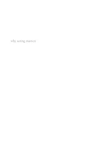 Why Acting Matters Yale