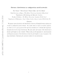 Distance Distribution in Configuration Model Networks