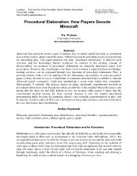 How Players Decode Minecraft