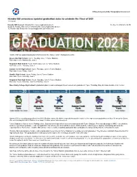 Humble ISD Announces Updated Graduation Dates to Celebrate the Class of 2021 1 Message
