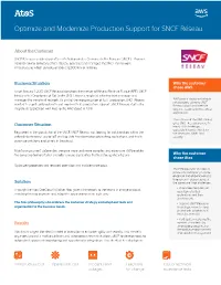 Optimize and Modernize Production Support for SNCF Réseau