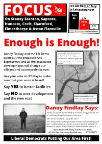Stoney Stanton A3 Second Leaflet Front