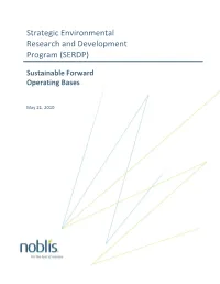 Sustainable Forward Operating Bases