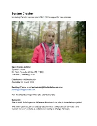 System Crasher Marketing Pack for Venues, Part of BFI FAN’S Support for New Releases