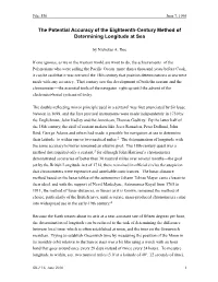 The Potential Accuracy of the 18Th-Century Method of Determining