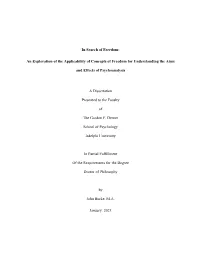 In Search of Freedom: an Exploration of the Applicability Of